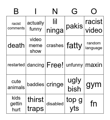 paki Bingo Card