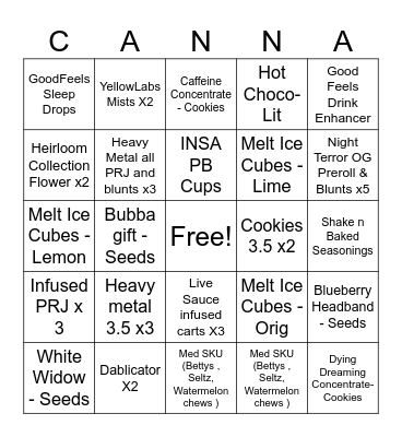 Eastie Weekend Bingo Card