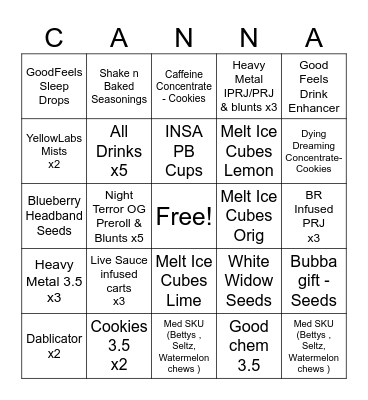 Eastie Weekend Bingo Card