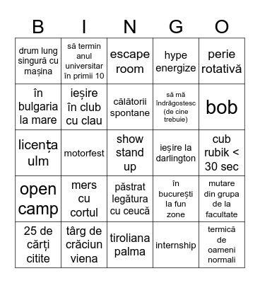 mara bingo 2024 Bingo Card