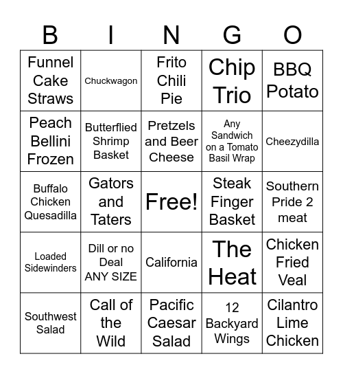 HAPPY FRIDAY!! Bingo Card