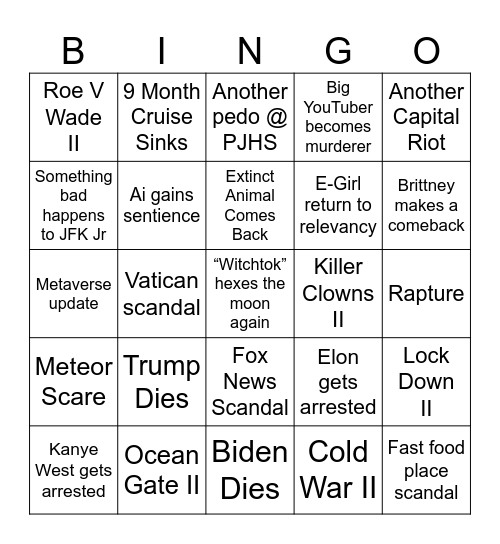 Voices 2024 Bingo Card