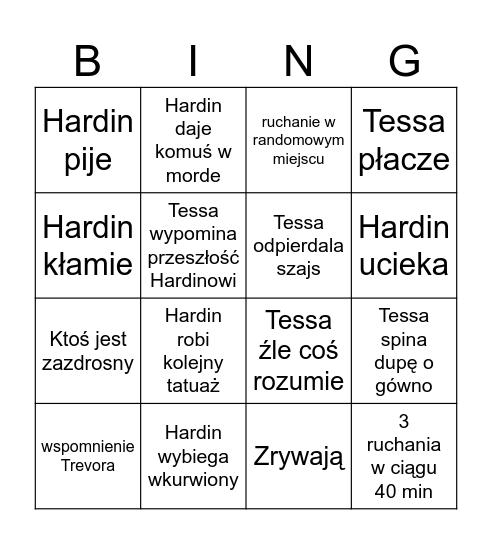 after Bingo Card