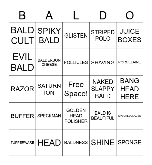 BLADMAS BINGO! Bingo Card