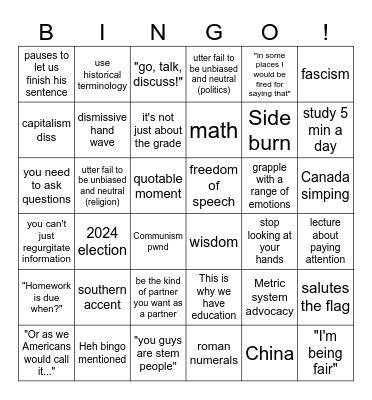 Heh Bingo Card