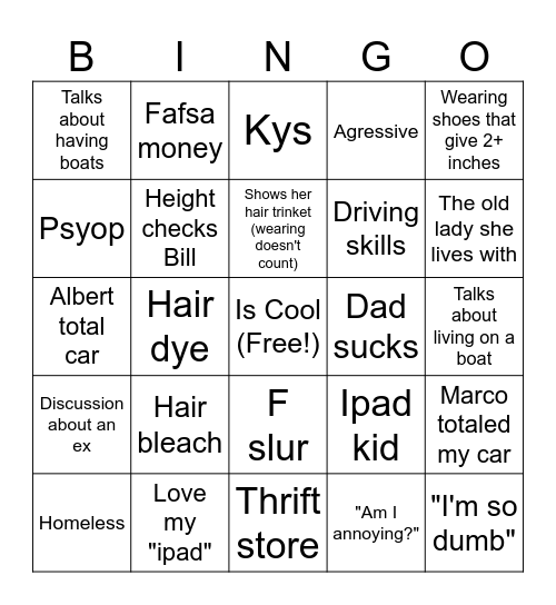 Nox Bingo Card