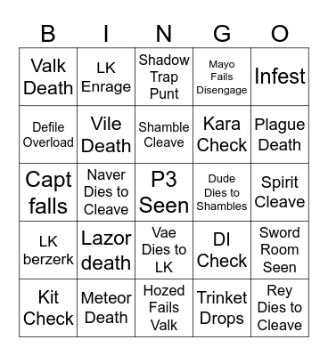 HLK Bingo/RS Bingo Card