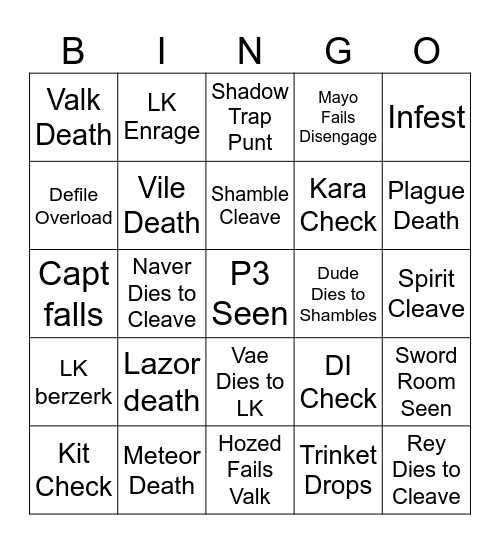 HLK Bingo/RS Bingo Card