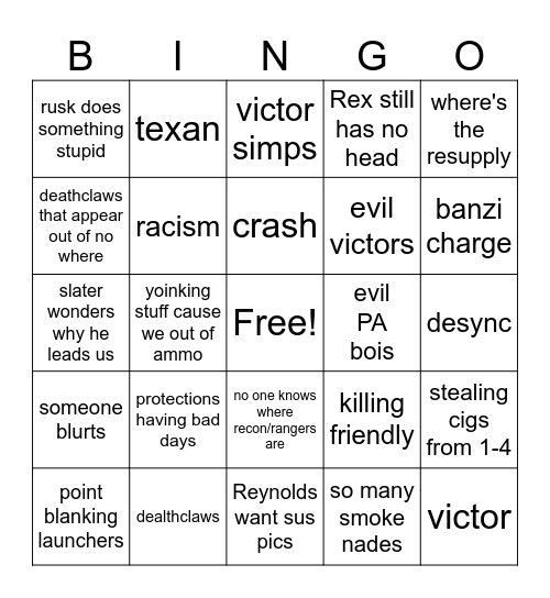 15th bingo Card
