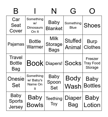 Katelyn & Mav's Baby Shower! Bingo Card