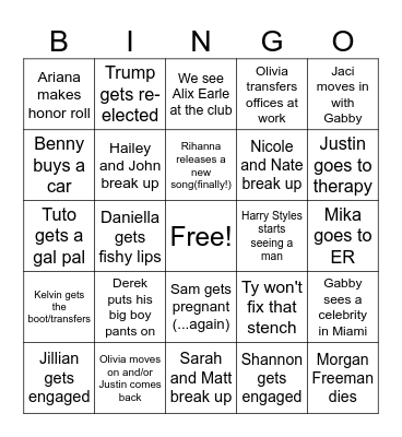 2024 Bingo Card Bingo Card