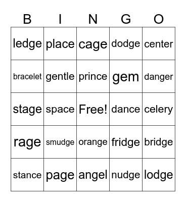 G2M3 Bingo Card