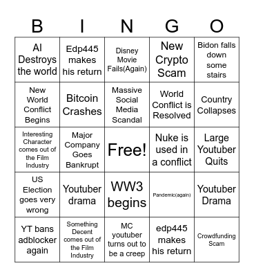 2024 Bingo Card