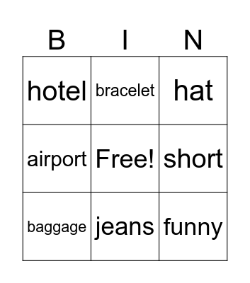 Jan 20 Bingo Card