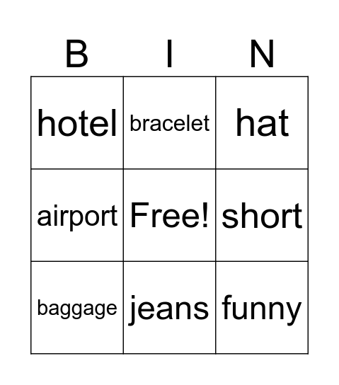 Jan 20 Bingo Card