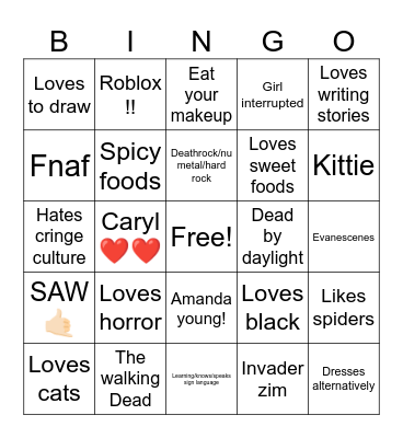 Brackish’s Bingo Card