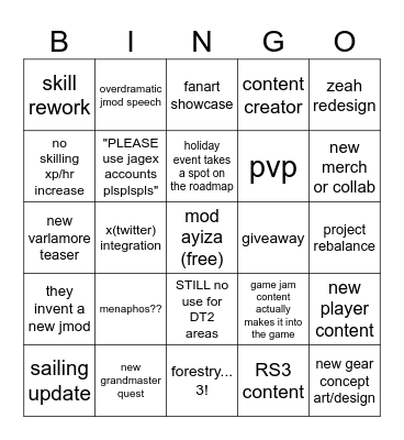 binter bingo 2024 Bingo Card