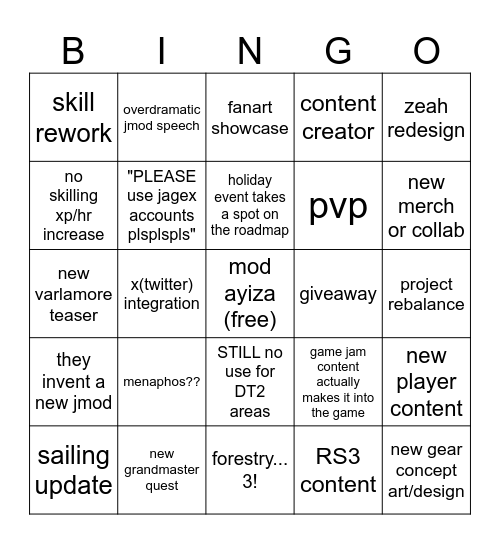 binter bingo 2024 Bingo Card