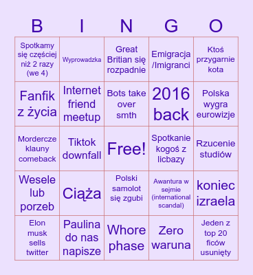 2024 Bingo Card