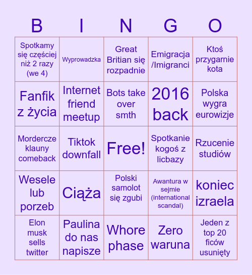 2024 Bingo Card