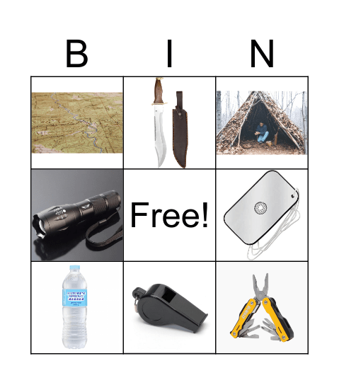 Wilderness Survival Bingo Card