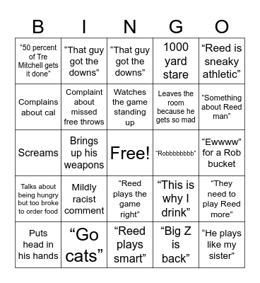 Glock UK basketball bingo Card