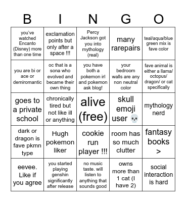 twinning with sarah !! Bingo Card