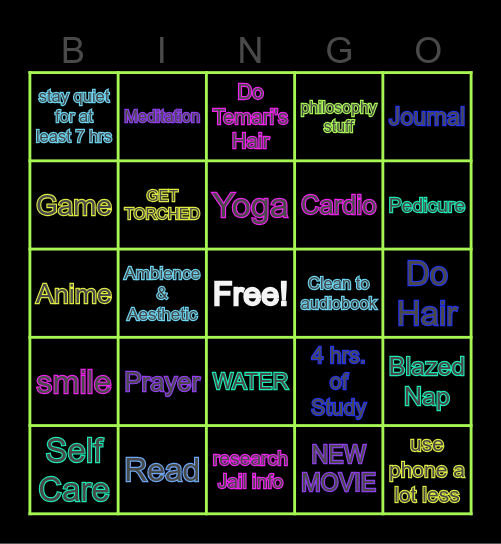 MISC BINGO Card