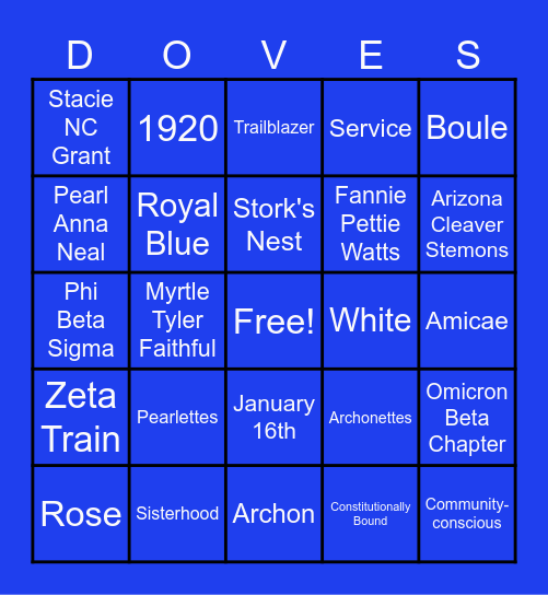 Virtual Founders' Day Game Bingo Card