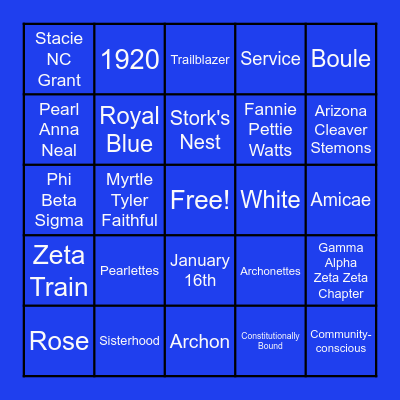 Founders' Day Game-GAZZ Edition Bingo Card