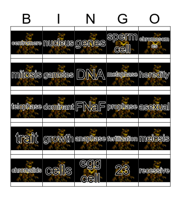 FNaF Bingo Card