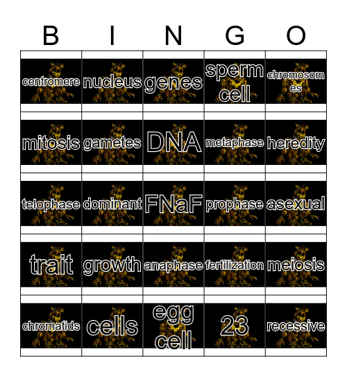 FNaF Bingo Card
