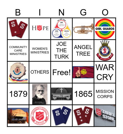 The Salvation Army San Antonio Mission Corps Bingo Card