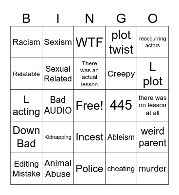 tmrws teachings Bingo Card