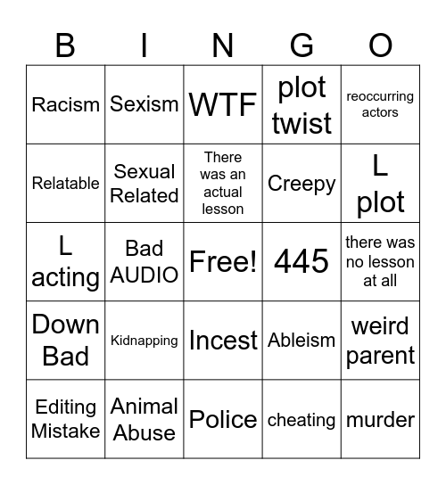 tmrws teachings Bingo Card