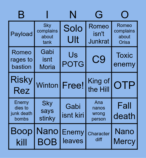 Over-Bingo Card
