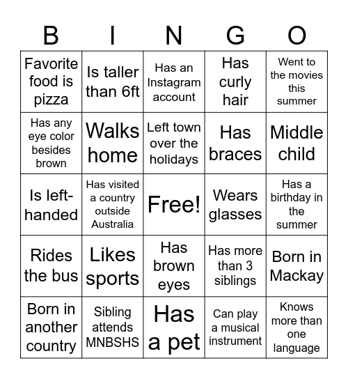 Bingo Card