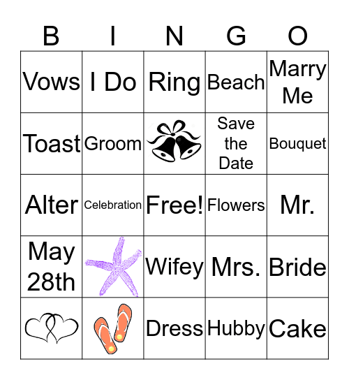 Bridal Bingo Card