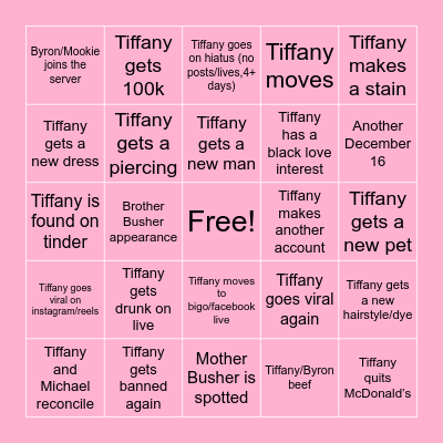 BUSHER BINGO 2024 Bingo Card