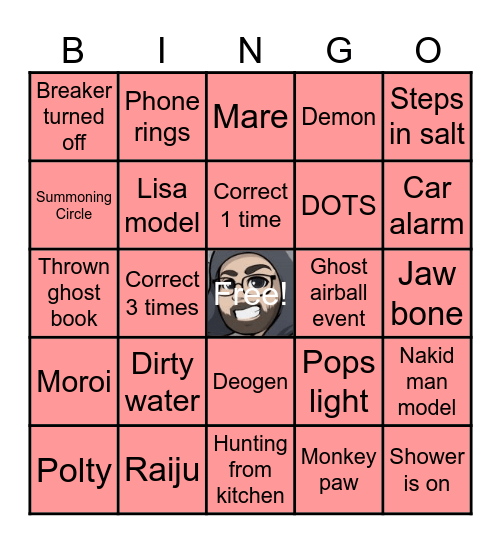 Phasmo Bingo! Bingo Card