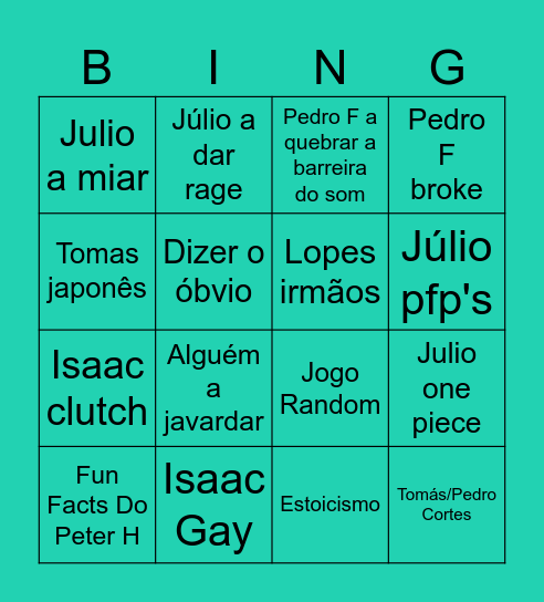 disco bingo Card