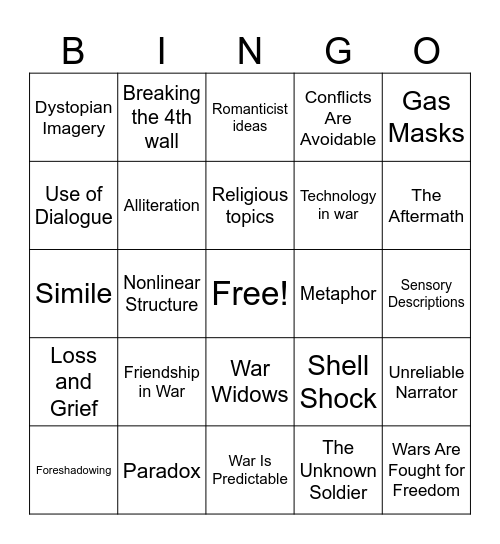 Apología pro Poemate Meo BINGO Card