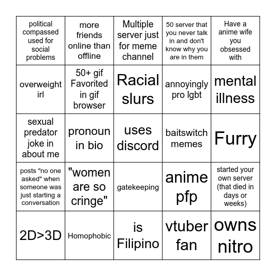 Discord Bingo Card