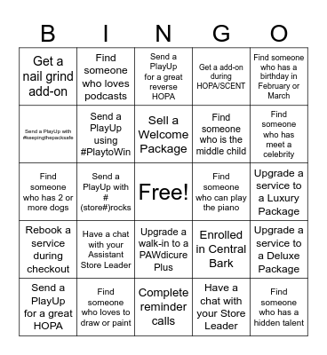 SALON TEAM Bingo Card