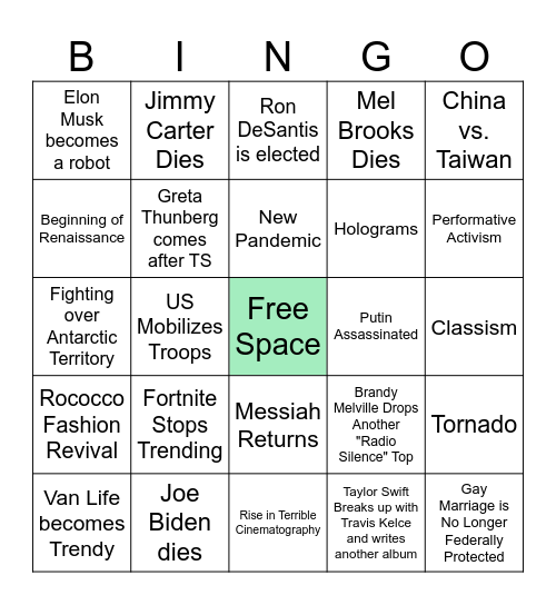 2024 Bingo Card Bingo Card