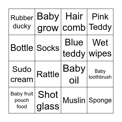 Baby Panesar Bingo Card