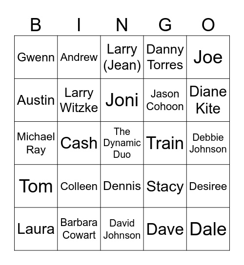 Eagles Karaoke Bingo Card