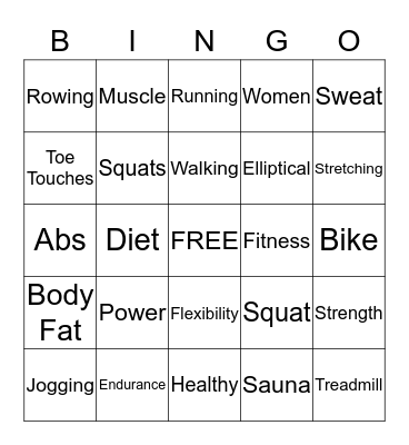 PWF Bingo Card