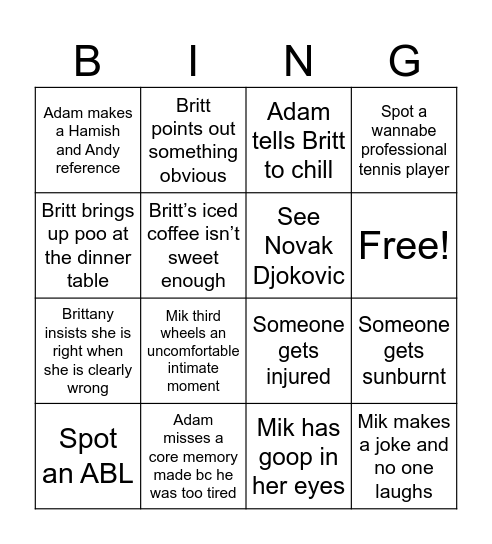 Melbz Bingo Card