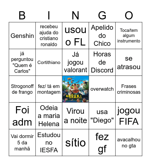 Bingrub Bingo Card